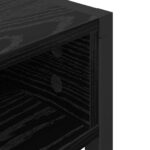 vidaXL Stôl s úložiskom Čierny dub 100 x 50 x 75 cm Kompozitné drevo – Obrázok 8
