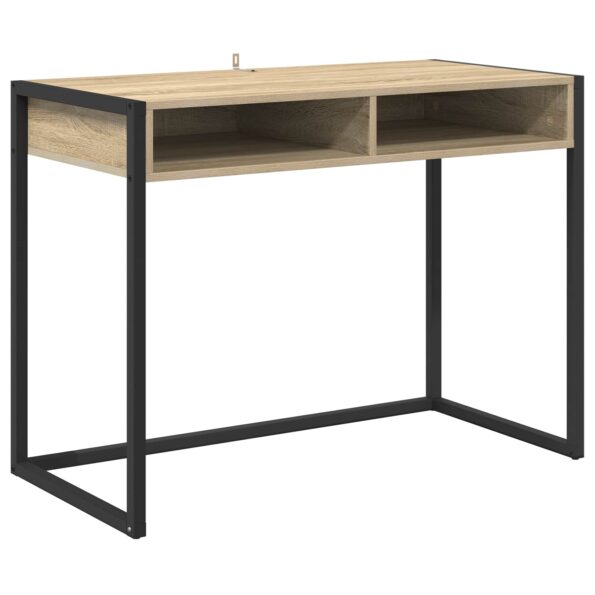 vidaXL Stôl s úložiskom Sonoma 100 x 50 x 75 cm Kompozitné drevo – Obrázok 2