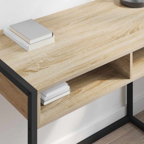 vidaXL Stôl s úložiskom Sonoma 100 x 50 x 75 cm Kompozitné drevo – Obrázok 4
