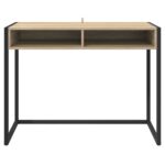 vidaXL Stôl s úložiskom Sonoma 100 x 50 x 75 cm Kompozitné drevo – Obrázok 5
