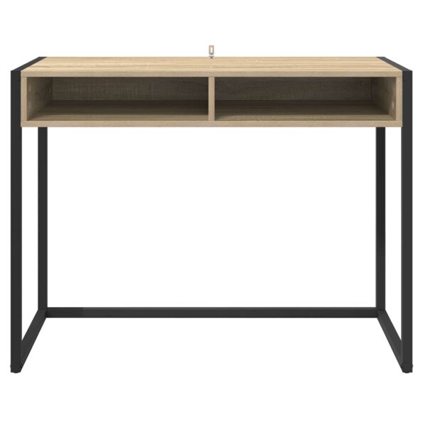 vidaXL Stôl s úložiskom Sonoma 100 x 50 x 75 cm Kompozitné drevo – Obrázok 5