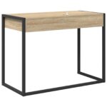 vidaXL Stôl s úložiskom Sonoma 100 x 50 x 75 cm Kompozitné drevo – Obrázok 7