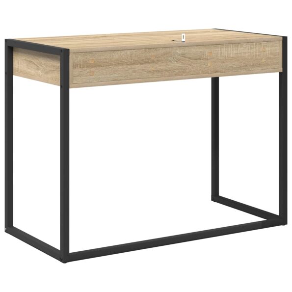 vidaXL Stôl s úložiskom Sonoma 100 x 50 x 75 cm Kompozitné drevo – Obrázok 7