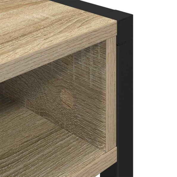 vidaXL Stôl s úložiskom Sonoma 100 x 50 x 75 cm Kompozitné drevo – Obrázok 8