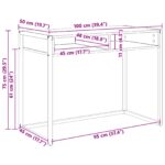 vidaXL Stôl Remeselnícky dub 100 x 50 x 75 cm Kompozitné drevo – Obrázok 10