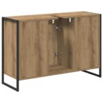 vidaXL Kúpeľňová skriňa s úložiskom Remeselnícky dub 90 x 30 x 60 cm – Obrázok 8