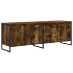 vidaXL TV skrinka Dymová dub 140 x 36 x 49.5 cm Kompozitné drevo – Obrázok 2