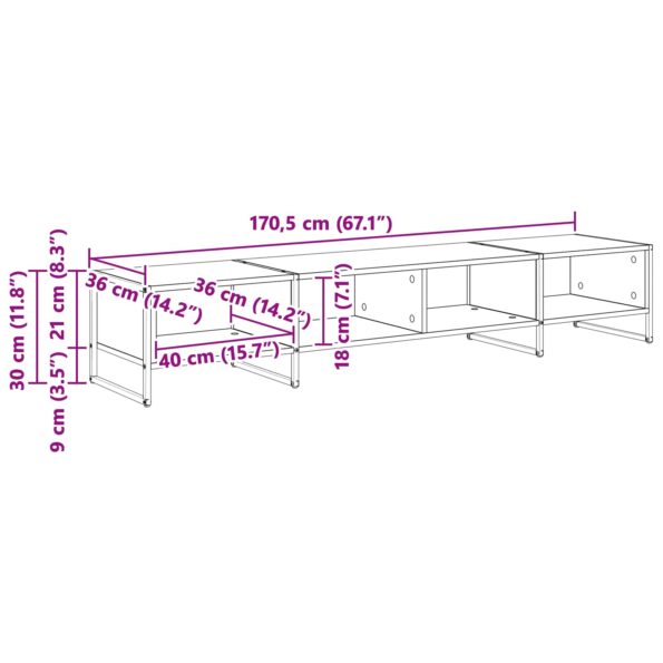 vidaXL TV skrinka Remeselnícky dub 170,5 x 36 x 30,5 cm – Obrázok 11