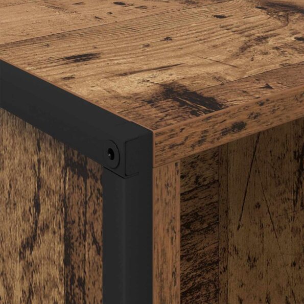 vidaXL Knižnica Staré drevo 99.5 x 30 x 108.5 cm Kompozitné drevo – Obrázok 8