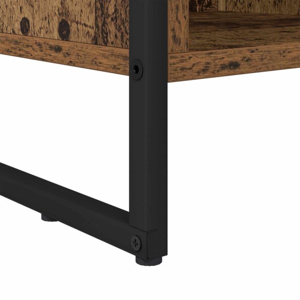 vidaXL Knižnica Staré drevo 99.5 x 30 x 108.5 cm Kompozitné drevo – Obrázok 9