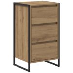 vidaXL Servírovacia skriňa Remeselnícky dub 42 x 36 x 75.5 cm – Obrázok 2
