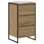 vidaXL Servírovacia skriňa Remeselnícky dub 42 x 36 x 75.5 cm – Obrázok 3