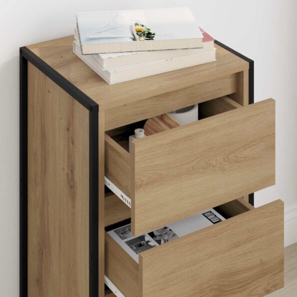 vidaXL Servírovacia skriňa Remeselnícky dub 42 x 36 x 75.5 cm – Obrázok 4