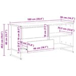 vidaXL TV skrinka Dymová dub 100 x 36 x 49,5 cm Kompozitné drevo – Obrázok 12