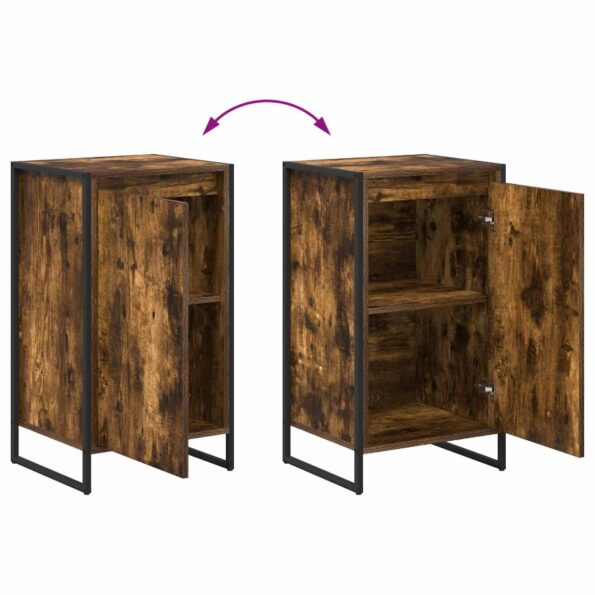 vidaXL Servírovacia skriňa Dymová dub 43 x 36 x 75,5 cm – Obrázok 11