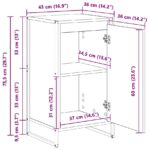 vidaXL Servírovacia skriňa Dymová dub 43 x 36 x 75,5 cm – Obrázok 13
