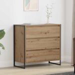 vidaXL Servírovacia skriňa Remeselnícky dub 79 x 36 x 75.5 cm