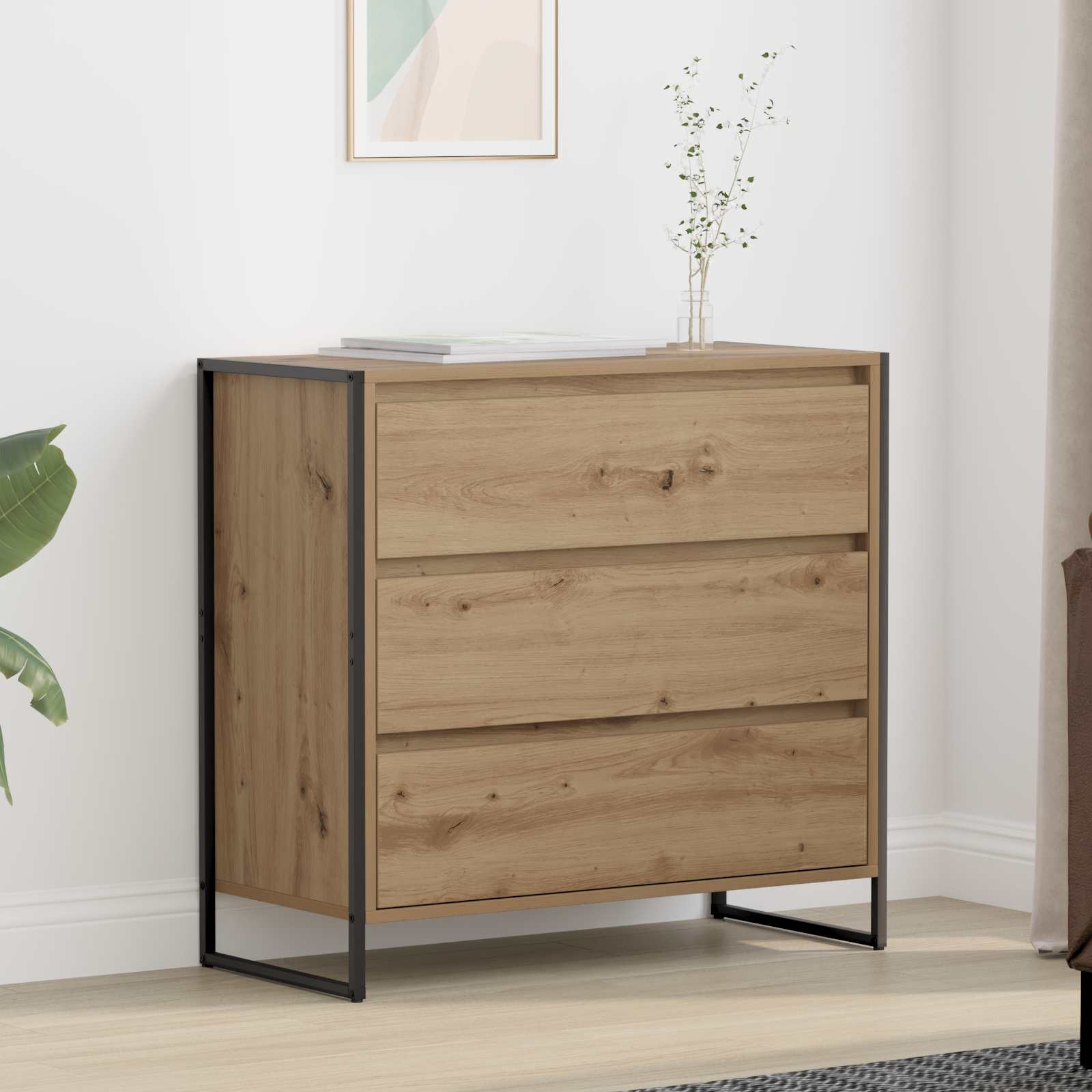 886599_1.jpg vidaXL Servírovacia skriňa Remeselnícky dub 79 x 36 x 75.5 cm – Obrázok 1
