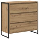 vidaXL Servírovacia skriňa Remeselnícky dub 79 x 36 x 75.5 cm – Obrázok 2