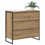 vidaXL Servírovacia skriňa Remeselnícky dub 79 x 36 x 75.5 cm – Obrázok 3