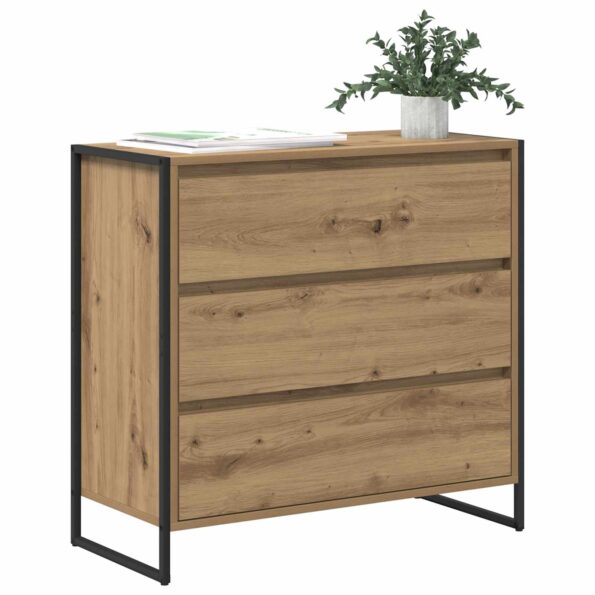 vidaXL Servírovacia skriňa Remeselnícky dub 79 x 36 x 75.5 cm – Obrázok 3