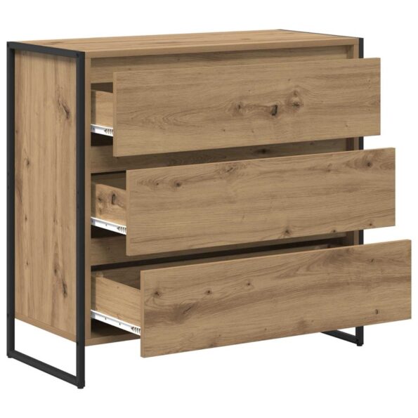 vidaXL Servírovacia skriňa Remeselnícky dub 79 x 36 x 75.5 cm – Obrázok 5