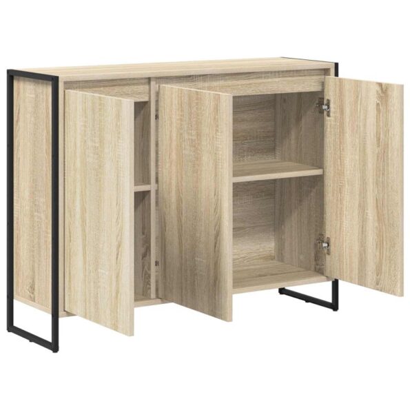 vidaXL Bočná skrinka Sonoma 96,5 x 30 x 75 cm Kompozitné drevo – Obrázok 5