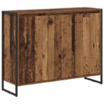 vidaXL Bočná skrinka Staré drevo 96,5 x 30 x 75 cm Kompozitné drevo – Obrázok 2