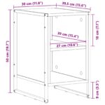 vidaXL Nočný stolík 2 pcs Dymový dub 39.5 x 30 x 50 cm – Obrázok 12