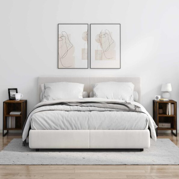 vidaXL Nočný stolík 2 pcs Dymový dub 39.5 x 30 x 50 cm – Obrázok 4