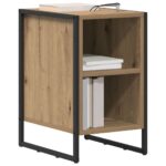 vidaXL Nočný stolík Remeselnícky dub 39.5 x 30 x 50 cm – Obrázok 3