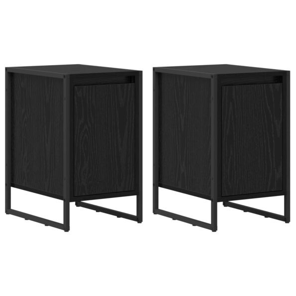 vidaXL Nočný stolík 2 pcs Čierny dub 39,5 x 30 x 50 cm – Obrázok 2