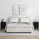 vidaXL Nočný stolík 2 pcs Čierny dub 39,5 x 30 x 50 cm – Obrázok 4
