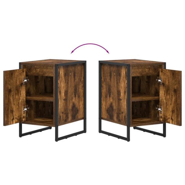 vidaXL Nočný stolík Dymová dub 39,5 x 30 x 50 cm Kompozitné drevo – Obrázok 11