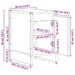 vidaXL Nočný stolík Dymová dub 39,5 x 30 x 50 cm Kompozitné drevo – Obrázok 13