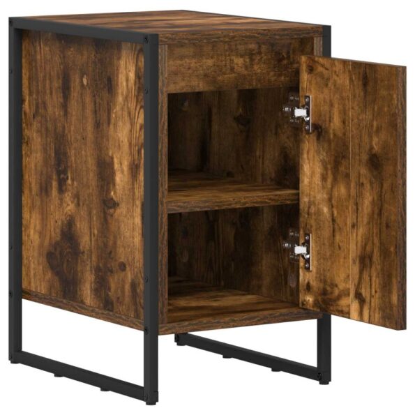vidaXL Nočný stolík Dymová dub 39,5 x 30 x 50 cm Kompozitné drevo – Obrázok 5