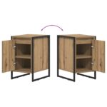 vidaXL Nočný stolík 2 pcs Remeselnícky dub 39,5 x 30 x 50 cm – Obrázok 12