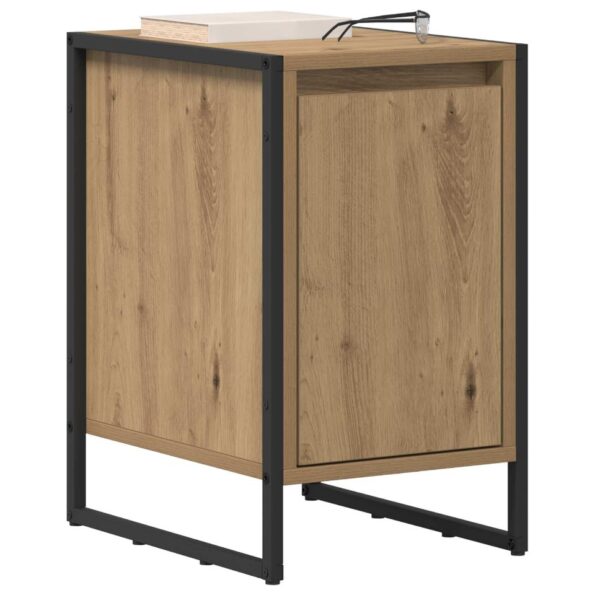 vidaXL Nočný stolík 2 pcs Remeselnícky dub 39,5 x 30 x 50 cm – Obrázok 3