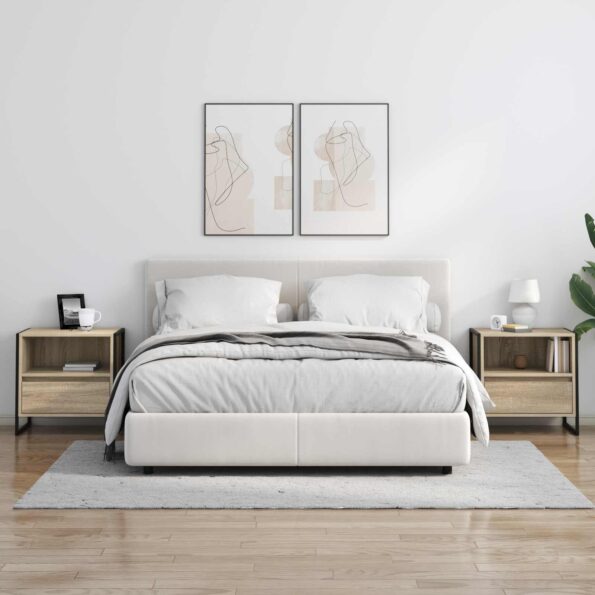 vidaXL Nočný stolík Sonoma 50 x 39,5 x 50 cm Kompozitné drevo – Obrázok 4