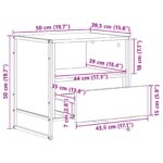 vidaXL Nočný stolík Dymová dub 50 x 39,5 x 50 cm Kompozitné drevo – Obrázok 12