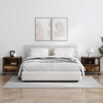 vidaXL Nočný stolík Dymová dub 50 x 39,5 x 50 cm Kompozitné drevo – Obrázok 4