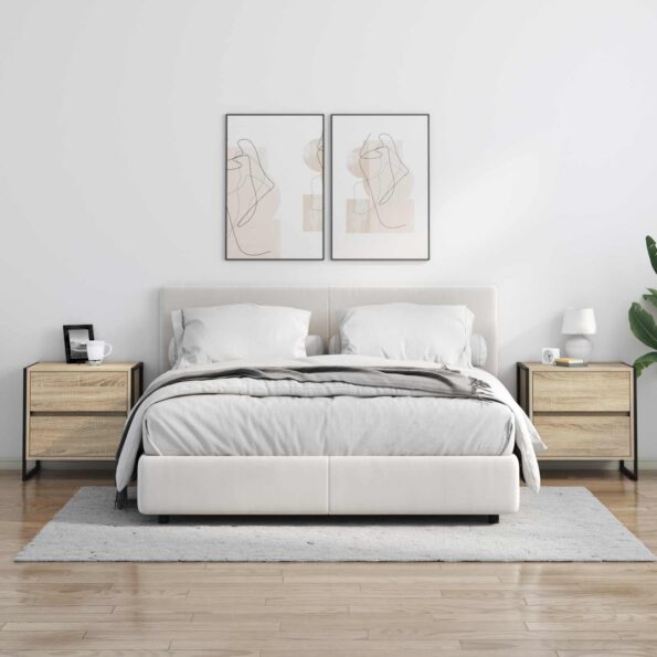 vidaXL Nočný stolík Sonoma 50 x 39.5 x 50 cm Kompozitné drevo – Obrázok 4