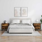 vidaXL Nočný stolík Dymová dub 50 x 39.5 x 50 cm Kompozitné drevo – Obrázok 4