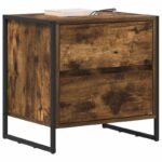 vidaXL Nočný stolík so zásuvkou 2 pcs Dymová dub 50 x 39.5 x 50 cm – Obrázok 3