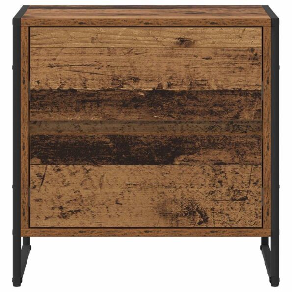 vidaXL Nočný stolík so zásuvkou 2 pcs Staré drevo 50 x 39.5 x 50 cm – Obrázok 6