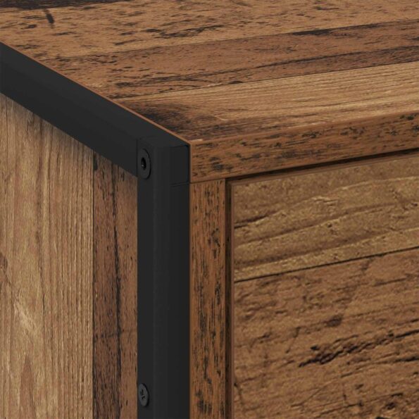 vidaXL Nočný stolík so zásuvkou 2 pcs Staré drevo 50 x 39.5 x 50 cm – Obrázok 9