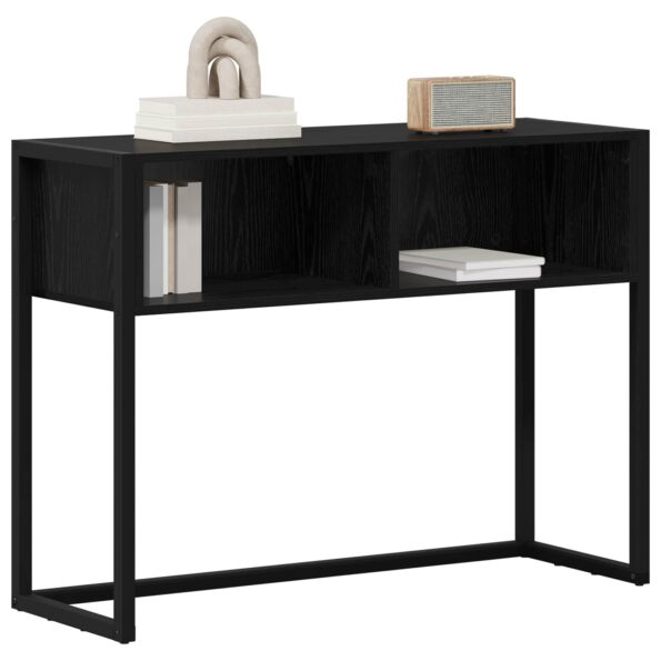 vidaXL Koncový stôl Čierny dub 100 x 36 x 75 cm Kompozitné drevo – Obrázok 3