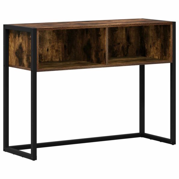 vidaXL Koncový stôl Dymová dub 100 x 36 x 75 cm Kompozitné drevo – Obrázok 2