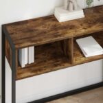 vidaXL Koncový stôl Dymová dub 100 x 36 x 75 cm Kompozitné drevo – Obrázok 4