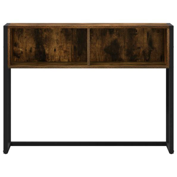 vidaXL Koncový stôl Dymová dub 100 x 36 x 75 cm Kompozitné drevo – Obrázok 5